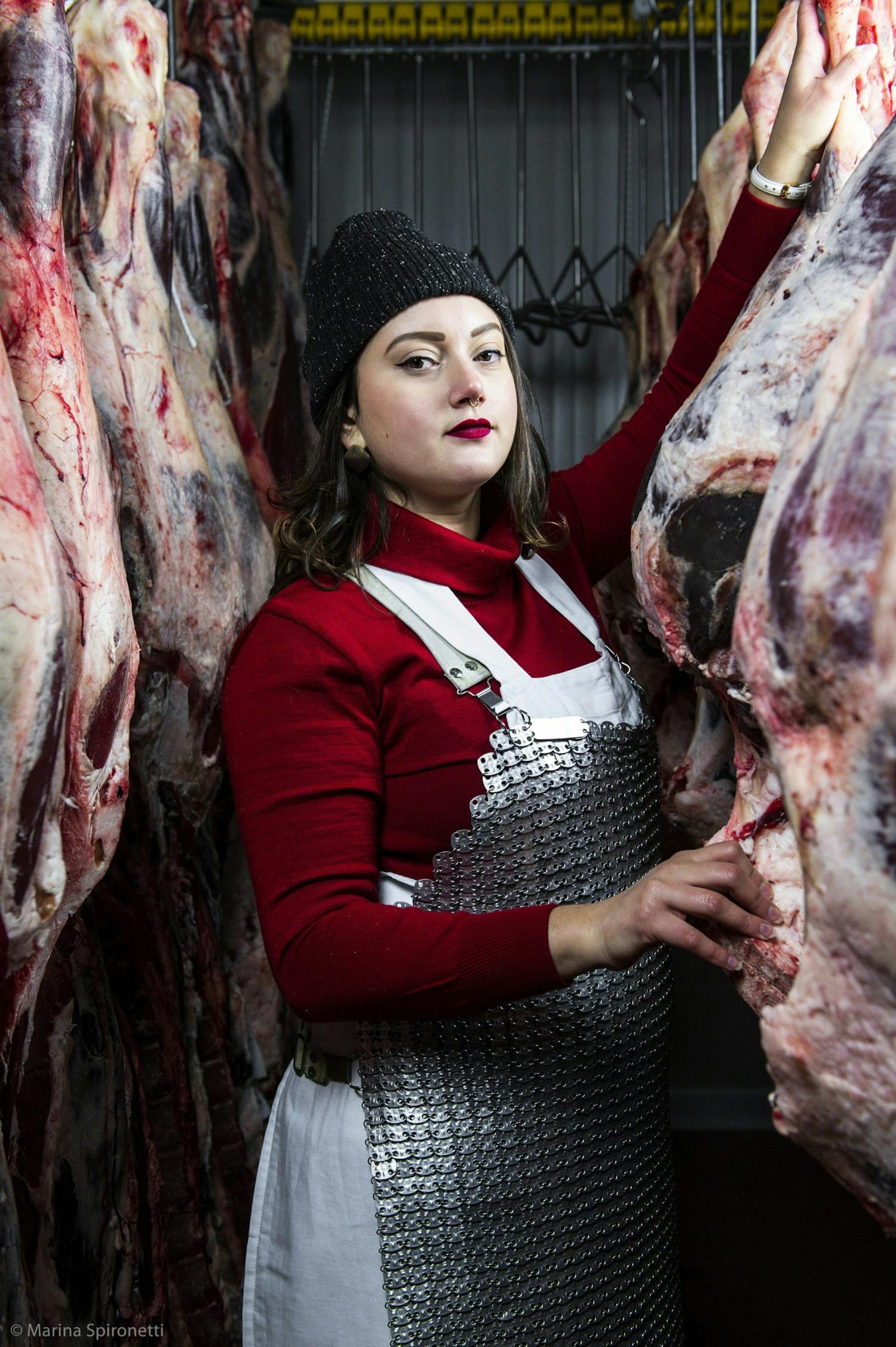 Kvinnliga slaktare i Toscana Kvinnlig slaktare i Italien